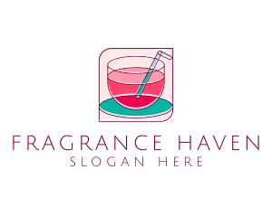 Pink Juice Drink logo design