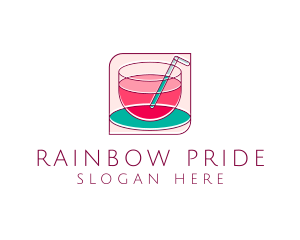 Pink Juice Drink logo design