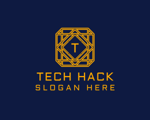 Luxurious Cyber Technology logo design