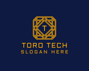 Luxurious Cyber Technology logo design