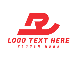 Line - Solid Swoosh R logo design