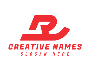 Name - Solid Swoosh R logo design