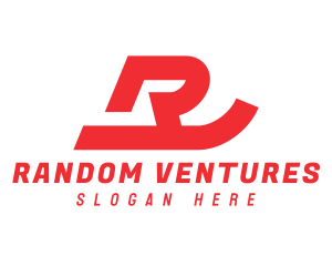 Red Swoosh Letter R logo design