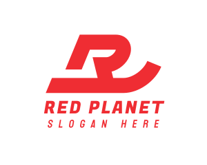 Red Swoosh Letter R logo design