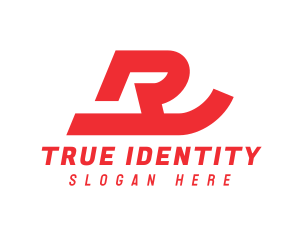 Identity - Solid Swoosh R logo design