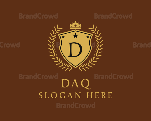 Wreath Crown Shield Logo