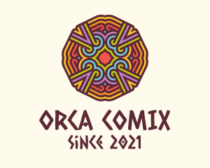 Ancient - Colorful Tribal Pattern logo design