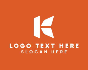 Shipment - Courier Shipping Letter K logo design