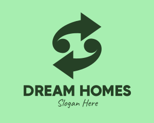 Simple - Green Arrow Business logo design