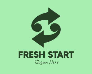 Refresh - Green Arrow Business logo design
