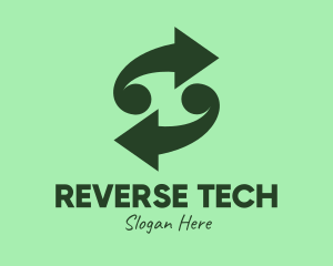 Reverse - Green Arrow Business logo design