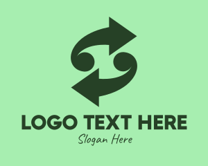 Recyclable - Green Arrow Business logo design