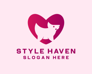 Heart - Puppy Dog Heart logo design