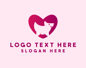 Puppy Dog Heart logo design