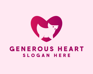 Puppy Dog Heart logo design