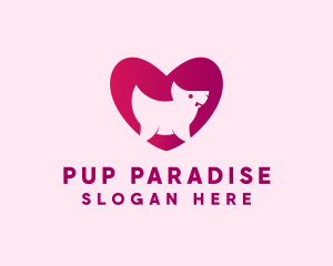 Puppy Dog Heart logo design