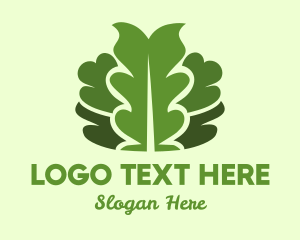 Vegetarian - Green Leaf Foliage logo design