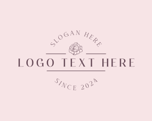 Wordmark - Natural Floral Rose logo design