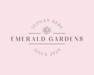 Natural Floral Rose  logo design