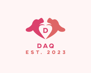 Red Dog - Dog Heart Pet Clinic logo design