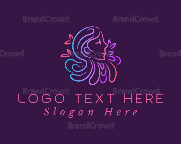 Gradient Woman Beauty Logo