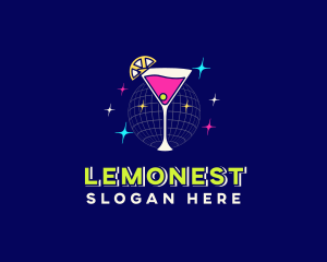 Party - Lemon Cocktail Drink logo design