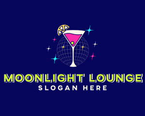 Nightlife - Lemon Cocktail Drink logo design