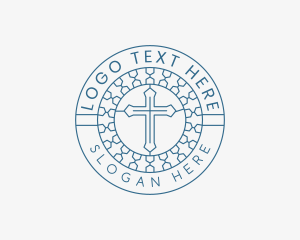 Preaching - Cross Church Christianity logo design