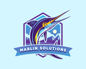 Marlin - Swordfish Marlin Fishing logo design