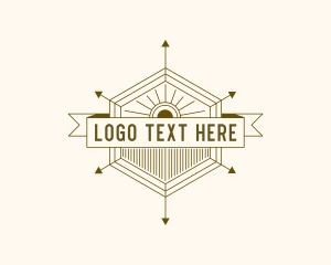 Retro - Arrow Navigation Travel logo design