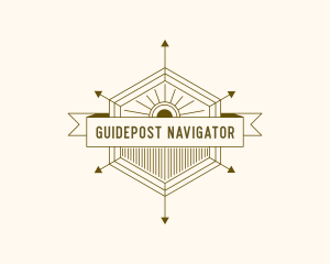 Arrow Navigation Travel logo design