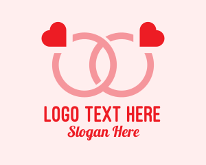 Marriage - Couple Engagement Ring logo design