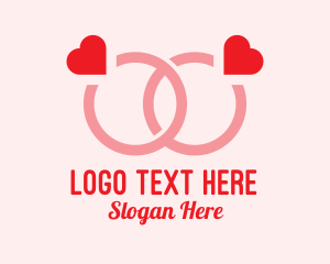 Online Dating App - Couple Engagement Ring logo design