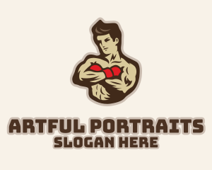 Portrait - Boxing Athlete Portrait logo design