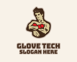 Boxing Athlete Portrait logo design