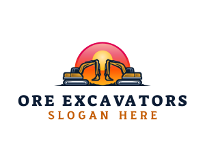 Heavy Equipment Excavator logo design