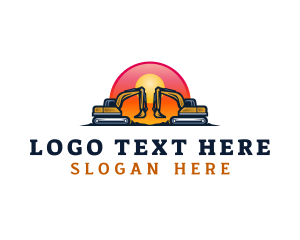 Digging - Heavy Equipment Excavator logo design