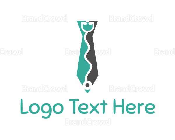 Doctor Tie Stethoscope Logo