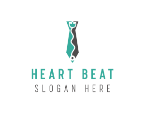 Stethoscope - Doctor Tie Stethoscope logo design