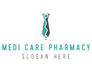 Pharmacist - Doctor Tie Stethoscope logo design