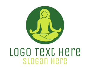 Kinesiology - Woman Yoga Meditation logo design