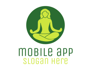 Woman Yoga Meditation Logo