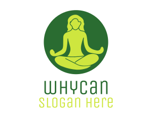 Woman Yoga Meditation Logo