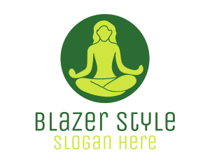 Woman Yoga Meditation logo design