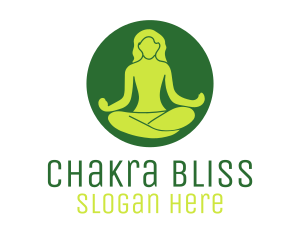 Chakra - Woman Yoga Meditation logo design