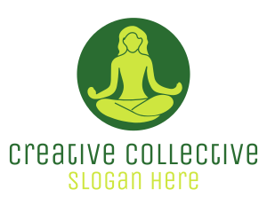 Woman Yoga Meditation logo design