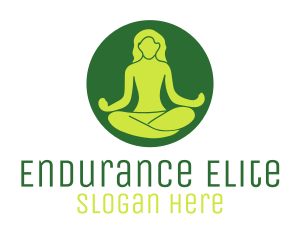 Woman Yoga Meditation logo design