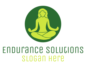 Woman Yoga Meditation logo design