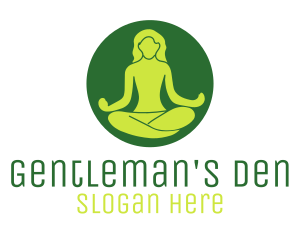 Woman Yoga Meditation logo design