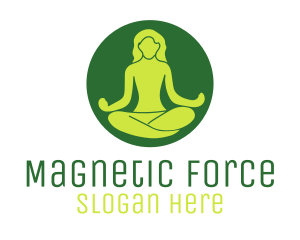 Woman Yoga Meditation logo design